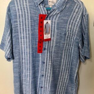 Original Weatherproof Vintage - Men's Casual Blue and White Striped Shirt-NWT!